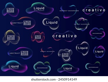 Gradient neon color sphere. Round holographic gradients. Glowing bright liquid gradient shape. Curved line for banner and flyer, social media. Vector twirl.