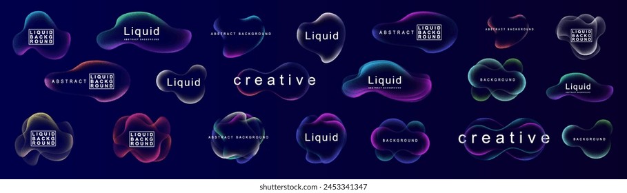 Gradient neon color sphere. Round holographic gradients. Glowing bright liquid gradient shape. Curved line for banner and flyer, social media. Vector twirl.