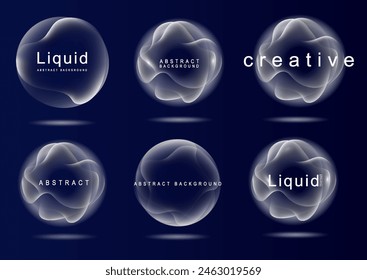 Esfera de color de neón degradado. Gradientes holográficos redondos. Forma de gradiente líquido brillante brillante. Línea curva para Anuncio y volante, redes sociales. Giro de Vector.	