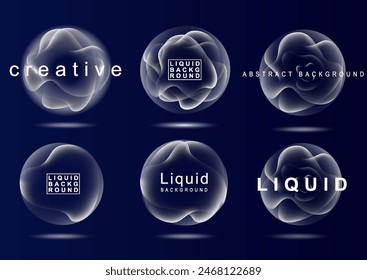 Esfera de color de neón degradado. Gradientes holográficos redondos. Forma de gradiente líquido brillante brillante. Línea curva para Anuncio y volante, redes sociales. Giro de Vector.	