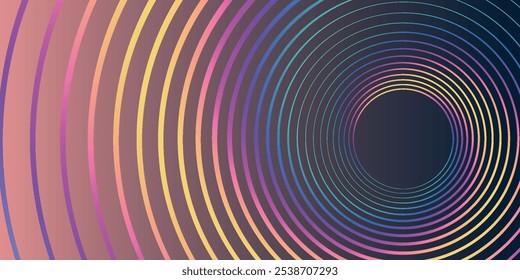 Esfera de cor neon gradiente. Gradientes holográficos redondos. Forma brilhante de gradiente líquido. Linha curva para banner e folheto, mídia social. Espiral vetorial.