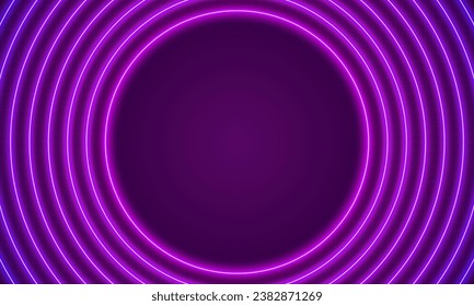 Fondo de neón rosado y violeta degradado, efecto anillado brillante, vibrante ambiente nocturno de club.