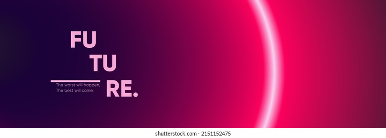 Gradient neon red vector background. Blurred smooth space light laser for technology, science and crypto banners, posters, web backdrops. Panoramic digital wallpaper futuristic graphic.