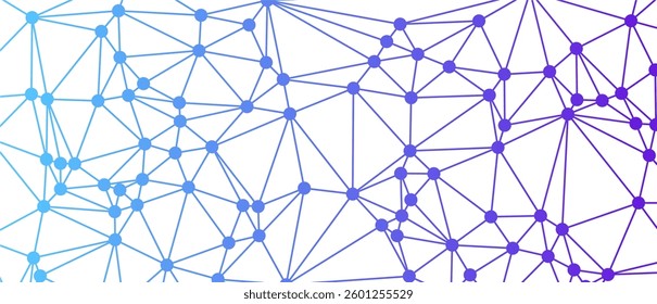 Gradient Network Blue to Purple Connected Dots