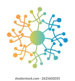 Gradient Neural Network Synapse Pathways Vector.