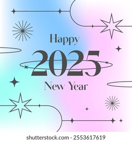 Gradient new year 2025 illustration