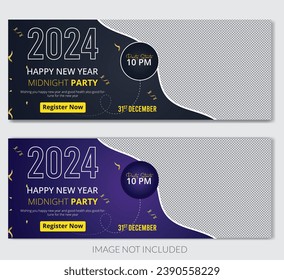  Gradient New Year social media cover template