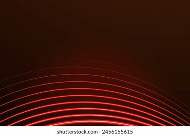 Gradient night city laser glowing abstract background. Futuristic hot red horizontal web banner. Modern tech style. Dynamic graphic template for wallpaper, mobile screen