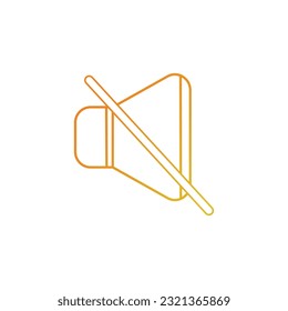 Gradient No sound icon. Loudspeaker symbol. Vector Illustration.