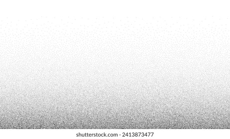 Gradient noise and sand background. A dusty and grainy halfton pattern consisting of dots. Vector illustration.