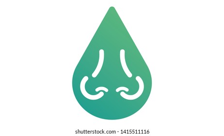 Gradient Nose and Drop vector logo