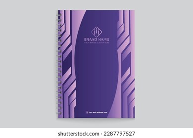 Gradient   notebook cover template design 