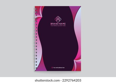 Gradient   notebook cover template design 