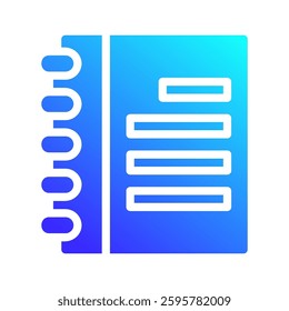 Gradient Notebook Icon for Notes and Planning