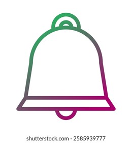 Gradient notification bell icon modern design