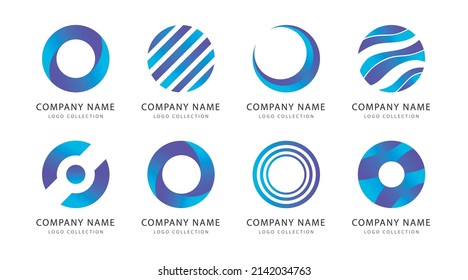 gradient o letter logo template design