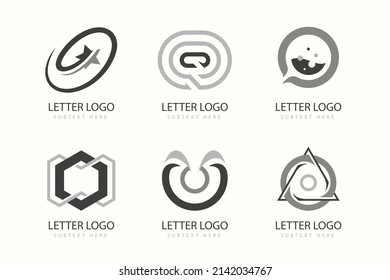 gradient o letter logo template design