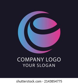 gradient o letter logo template, abstract business company logo design