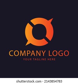 plantilla de logotipo de gradiente de letra, diseño del logotipo de empresa de negocios abstracto
