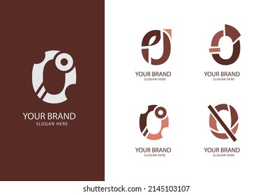gradient o letter logo template set, gradient business logo, brand, letter, company logo, identity logo design vector