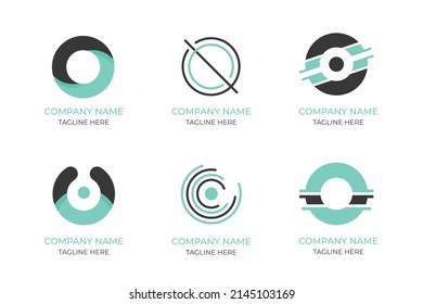 gradient o letter logo template set, gradient business logo, brand, letter, company logo, identity logo design vector