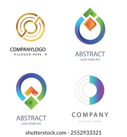 gradiente ou conjunto de logotipos. coleção de modelos de logotipos