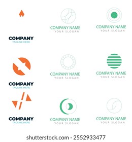 gradient o logo set. logos template collection