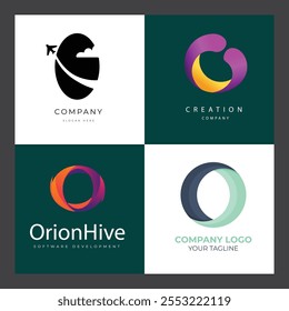 gradiente ou conjunto de logotipos. coleção de modelos de logotipos
