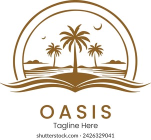 Gradient oasis logo design template