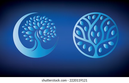 gradient object gradient article gradient tree icon vector