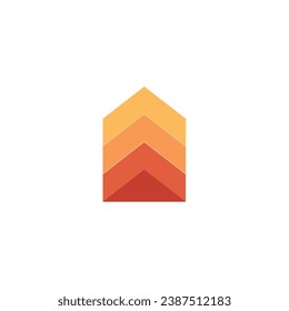 Gradient orange army rank logo with transparent background