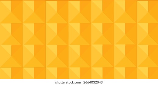 Plano de fundo laranja gradiente em padrão de triângulo. Plano de fundo de pixel abstrato geométrico.
