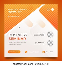 Gradient Orange Business Seminar Flyer or Social Media Banner
