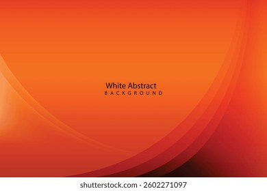 gradient of orange color with abstract line curve background (vector) 