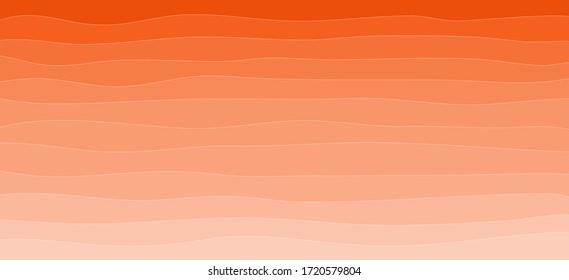 Gradient of orange color arrange layers dark to soft. shade of orange.Salmon pattern. 