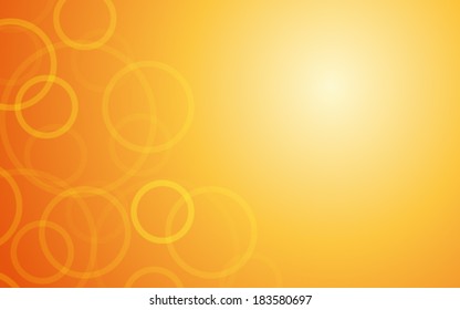 gradient of orange color and circle ring background (vector)