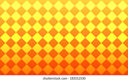gradient of orange color and square polygon pattern background (vector)