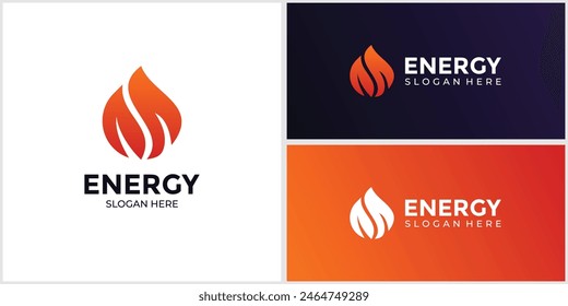 Gradient Orange farbiges Energie-Logo