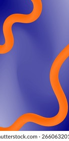 Cinta de curva naranja degradada sobre fondo de Vertical púrpura degradado