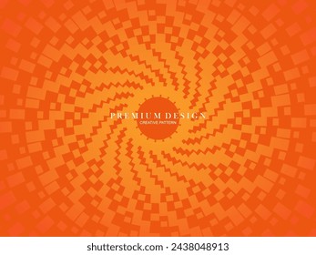 Gradient orange flat block geometric premium background.