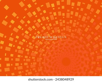 Gradient orange flat block geometric premium background.