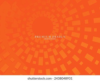 Gradient orange flat block geometric premium background.