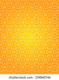 Gradient Orange ornament background in vector