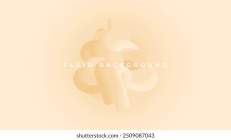 gradient orange pastel wave fluid abstract background vector design