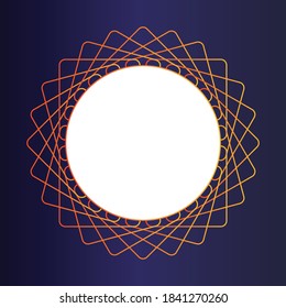 Gradient Orange photo frame on gradient background