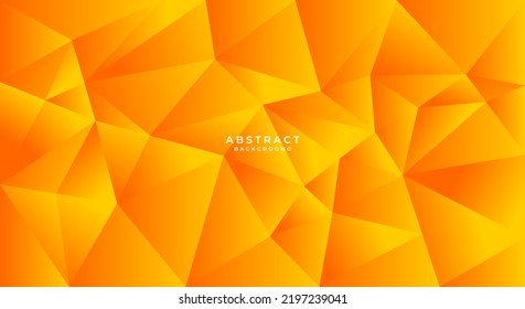 Gradient orange polygonal background vector