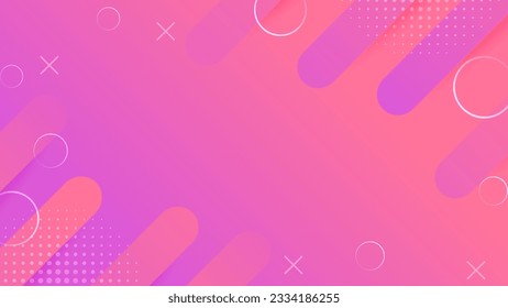 Gradient orangefarbener und violetter Hintergrund mit geometrischen Elementen für modernes Poster, Karte, Banner, Desktop-Tapete-Design.