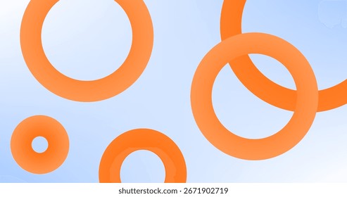 Farbverlauf Orange Ringe auf blauem Himmel Hintergrund Bildschirmschoner