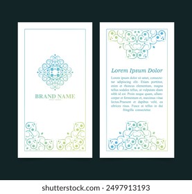 Gradient ornament pattern business card design