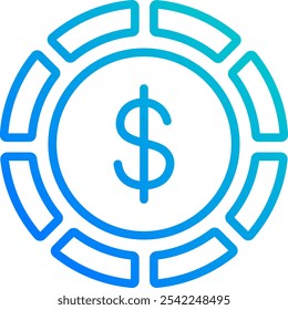 Gradient Outline - Dollar Circle Budget